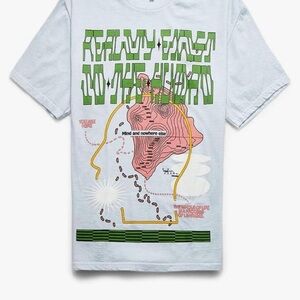 Blue Reality Exist for the Human Mind Meld Psychedelic Tee Shirt Men’s